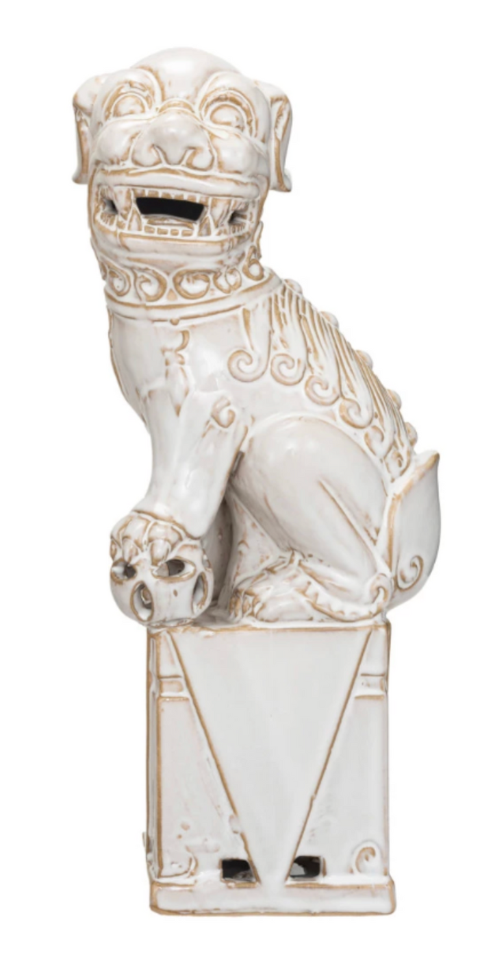 Stoneware Foo Dog Bookends each