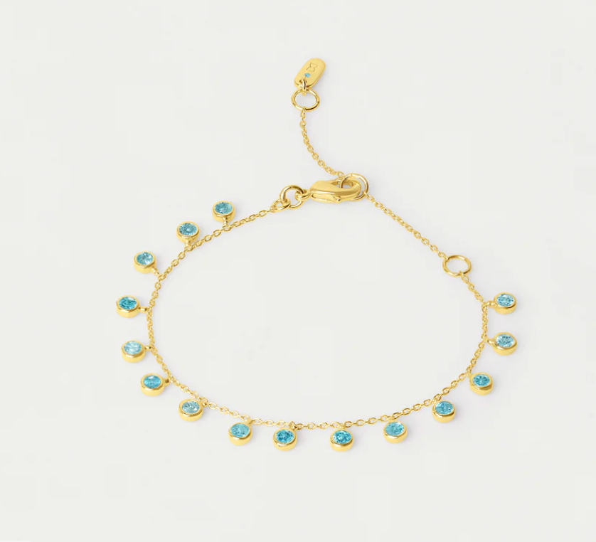 ORSAY CHARM BRACELET - Gold/Sky Blue