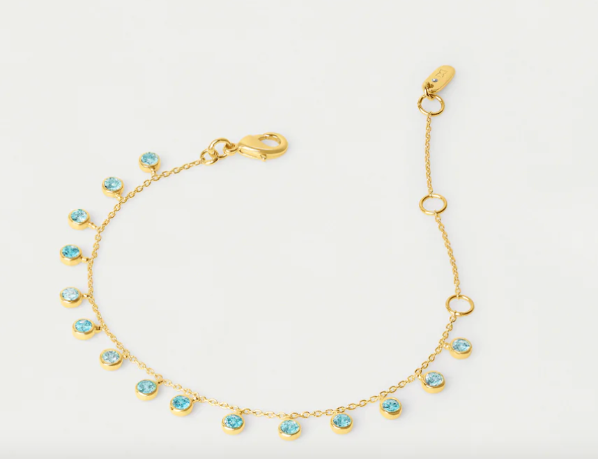 ORSAY CHARM BRACELET - Gold/Sky Blue