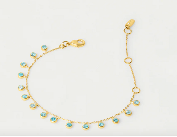 ORSAY CHARM BRACELET - Gold/Sky Blue