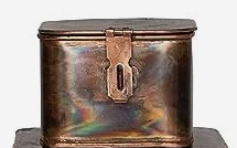 Square Decorative Metal Boxes, Copper Finish