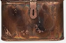 Square Decorative Metal Boxes, Copper Finish