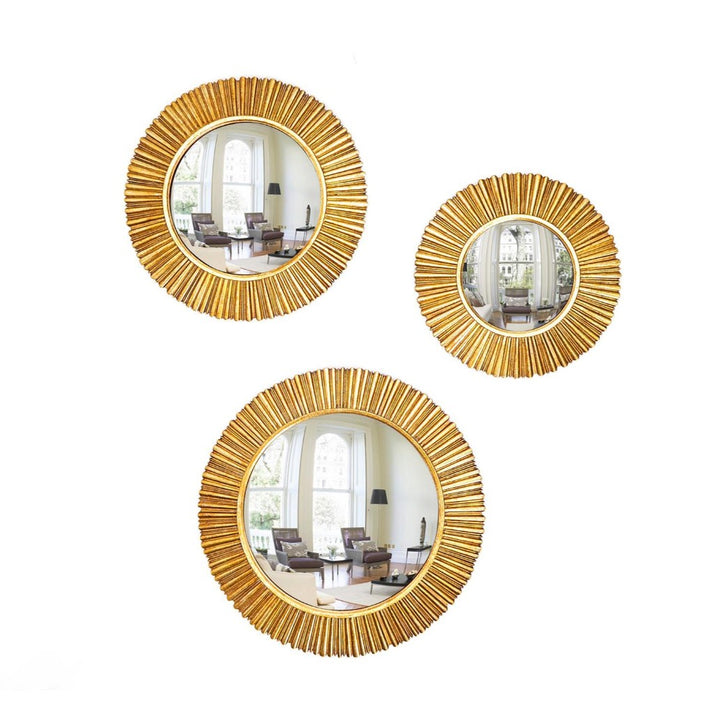 Gold Leaf Convex Wall Mirror in 7 Styles