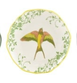 Stoneware Scalloped Plate W Butterfly Sold Separately
