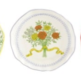 Stoneware Scalloped Plate W Butterfly Sold Separately