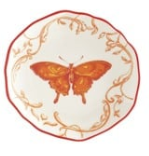 Stoneware Scalloped Plate W Butterfly Sold Separately