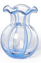 Ruffled Ribbon Vase Asst 3 Colors Sold Separtely