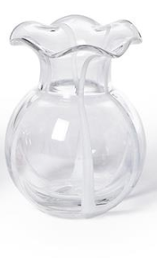 Ruffled Ribbon Vase Asst 3 Colors Sold Separtely