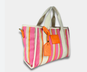 MV Canvas Striped Tote