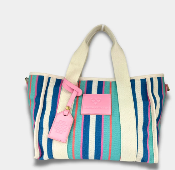 MV Canvas Striped Tote