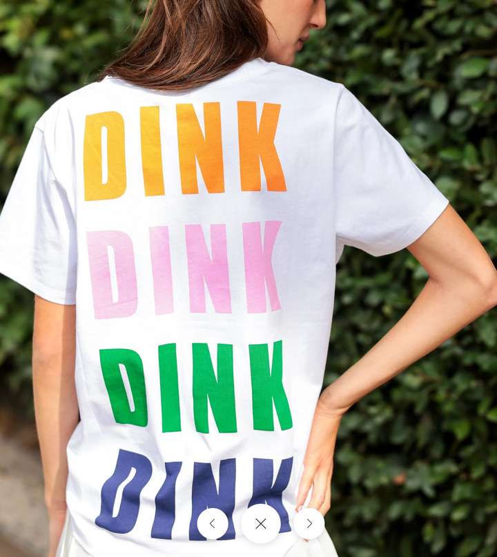 "DINK DINK DINK" T-SHIRTS, WHITE