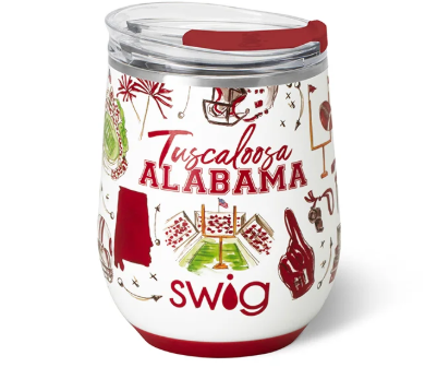 Tailgates 12 oz WineTumbler Auburn Or Alabama