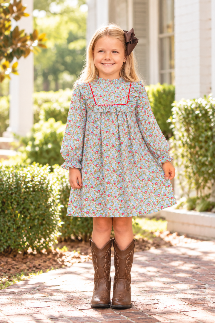 Zoe Evergreen Floral Dress