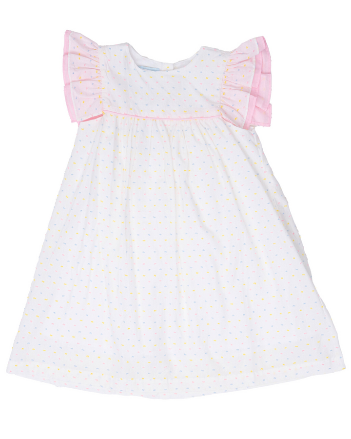 Tara Pastel Swiss Dot Dress