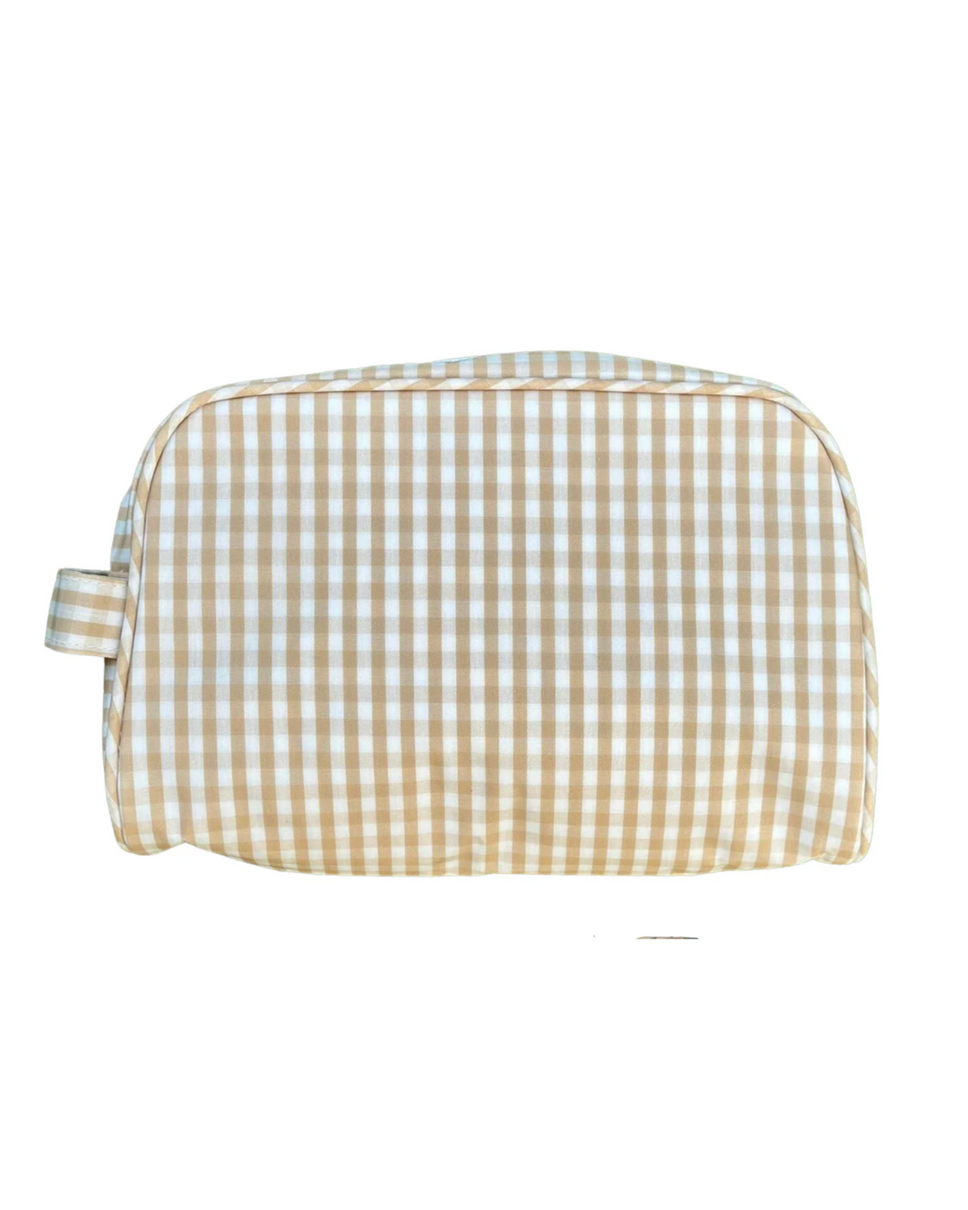 Stowaway Toiletry Bag Gingham Khaki