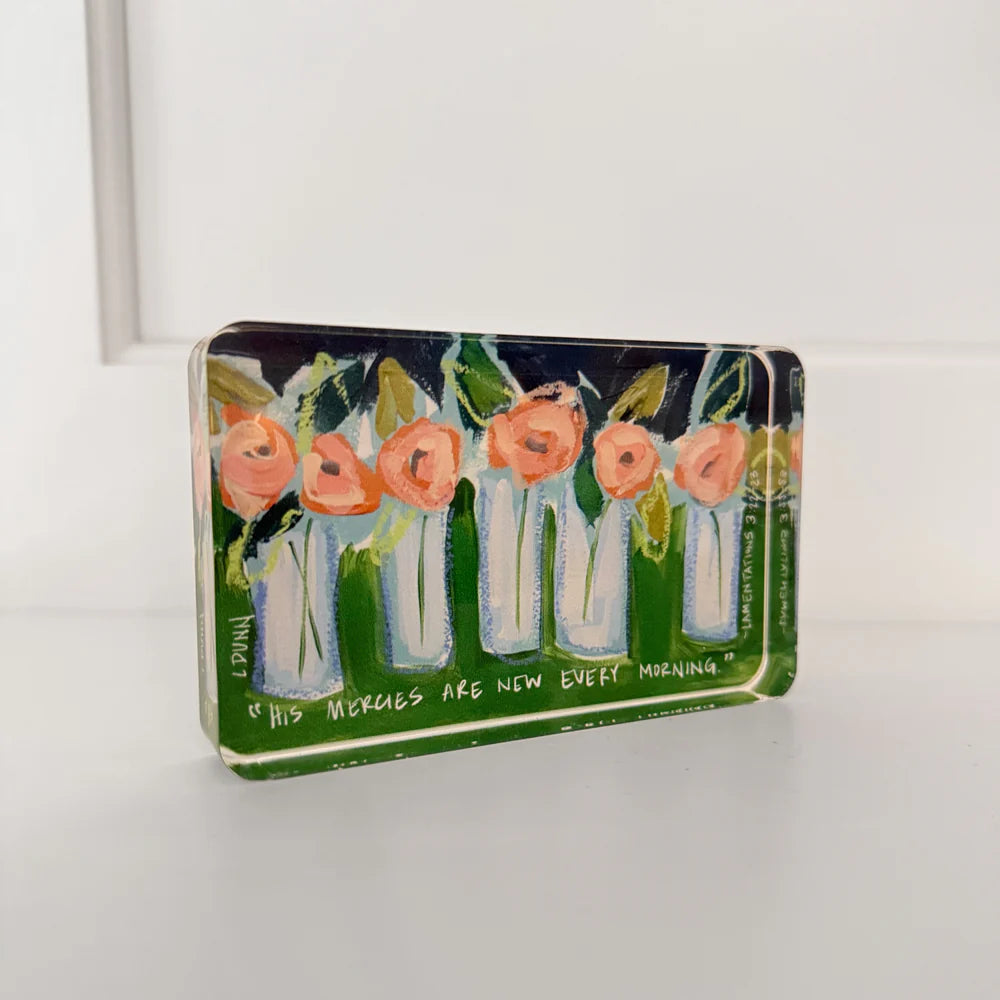 Lamentations 3:22-23 Acrylic Scripture Block