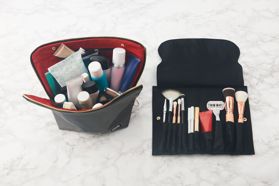 KUSSHI Vacationer Leather Makeup Bag