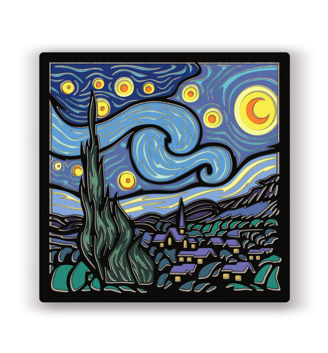 Starry Night Wood Art