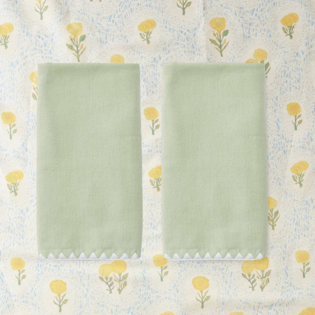 Stitched Edge Powder Bath Towels-Standard