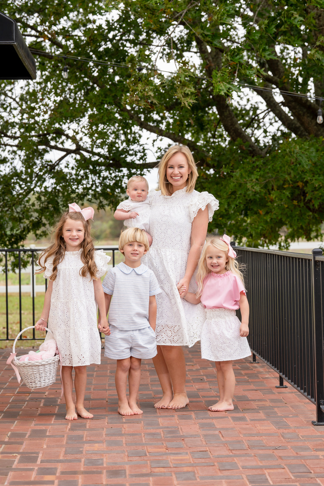 Christa White Eyelet Mom Dress
