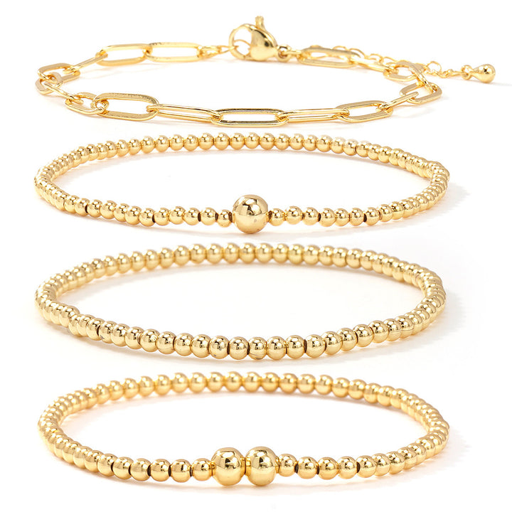 Stainless Steel Bracelets Real 18K Gold Plated