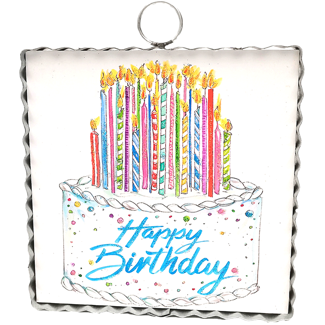 Mini Art Happy Birthday Cake