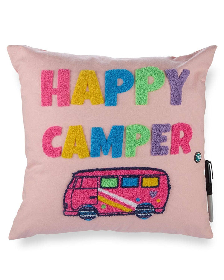 Infinity Classics International Inc. - Happy Camper Autograph Pillow: Peachy Pink / One Size