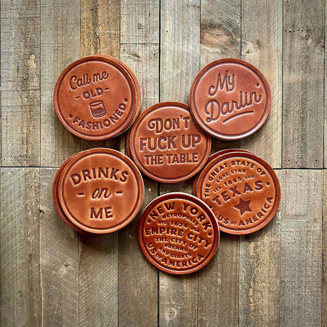 Sugarhouse Leather - Pickleballer Leather Coaster