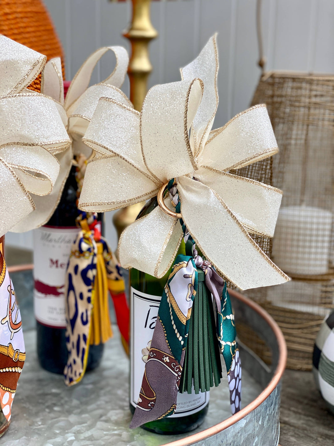 Be Clear Handbags - Amelia tassel bag charm: Taupe