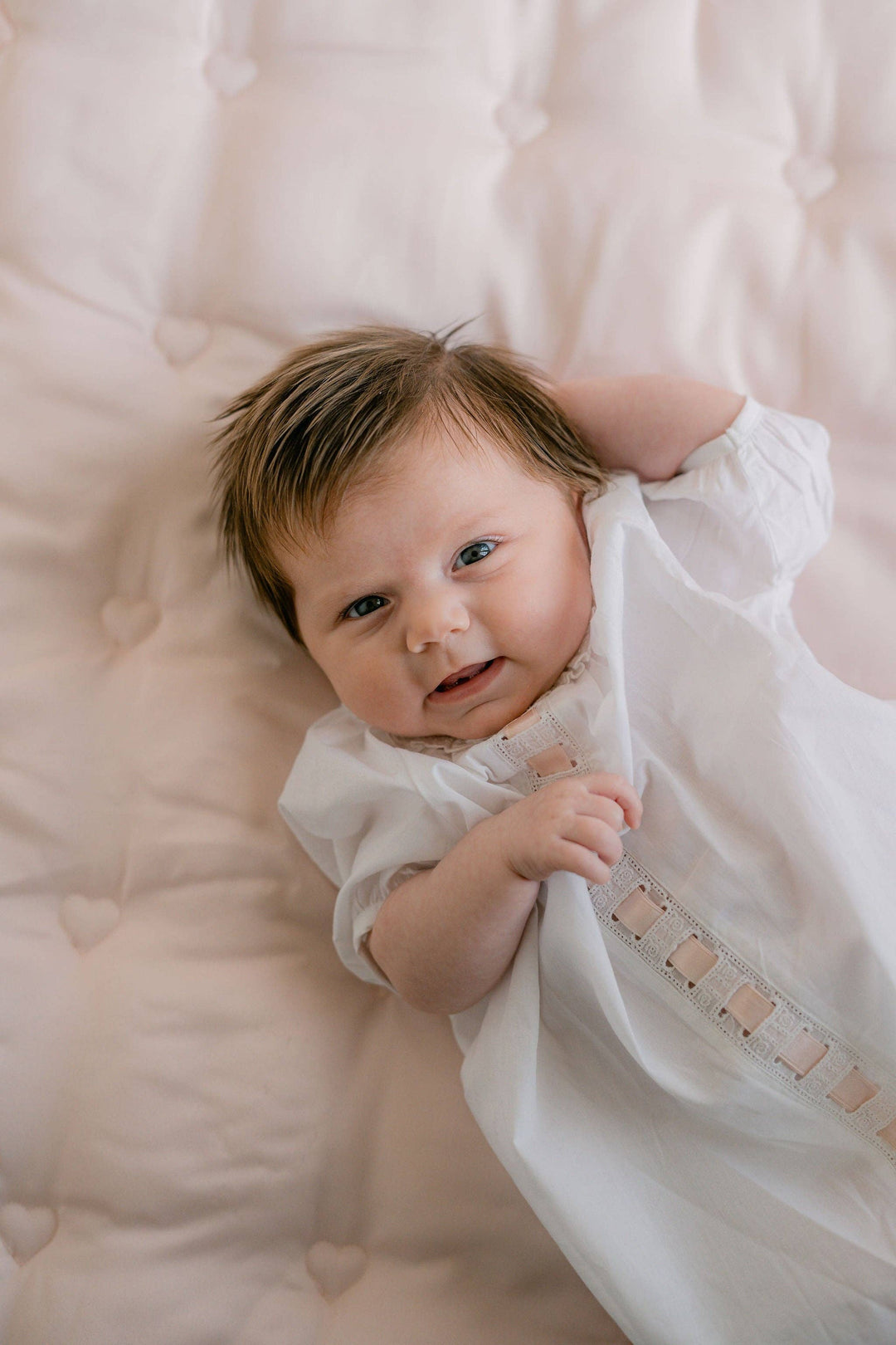 Lenora - BABY BRANTLEY RIBBON DAYGOWN: Pink / 0/3M