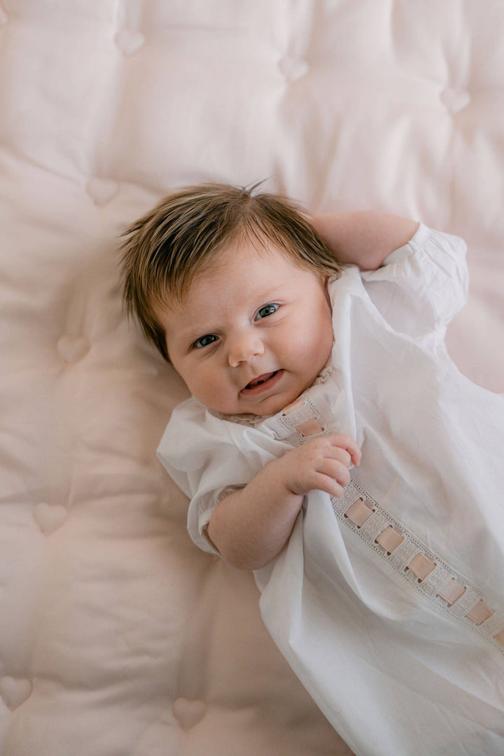 Lenora - BABY BRANTLEY RIBBON DAYGOWN: Pink / 0/3M