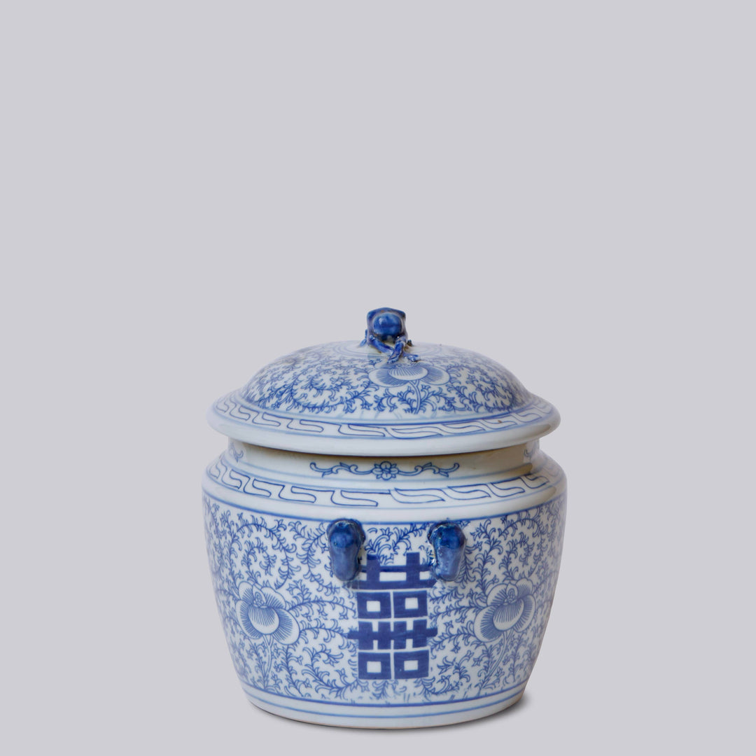 Cobalt Guild - Blue and White Porcelain Double Happiness Lug Jar