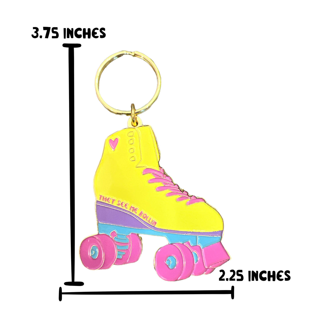R is for Robo - Roller Skate Keychains for Women Retro 90s Nostalgia Gifts