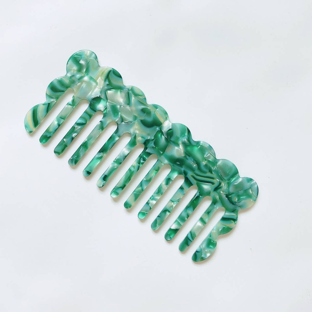 ACCITY - EXQUISITE MARBLED WAVY LEOPARD COMB_CWMM1074: BLUE1 / (OS) 2