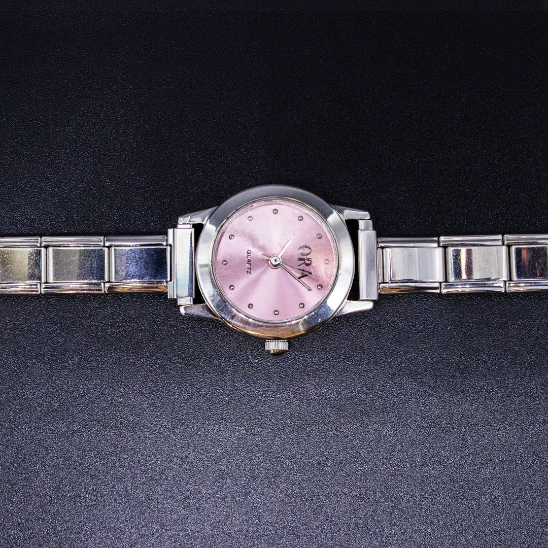 Natalia - Italian Charm Link Watch (Analog): Silver