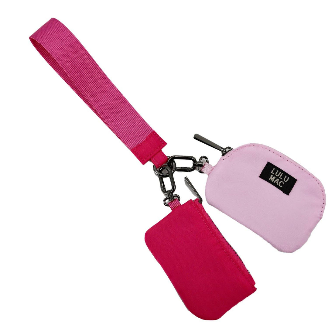 Girlie Girl Originals - DP-8162 Hot Pink/Light Pink Lulu Mac Double Pouch Wristlets