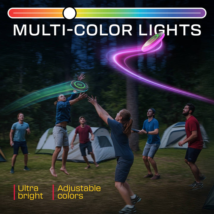 Squad Hero - Rechargeable Light-up Flying Disc, Motion Activated Frisbee