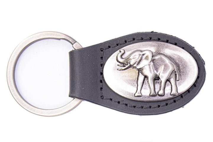 Zep-Pro - Alabama Crimson Pride Oval Leather Key Fob.: UAL - Brown