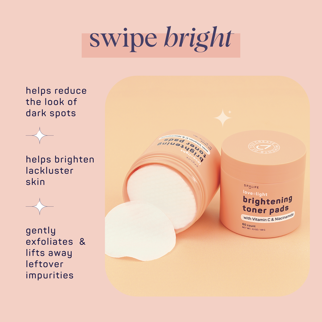 My Spa Life - Love + light Korean Skincare Brightening Toner Pads - 60 Ct