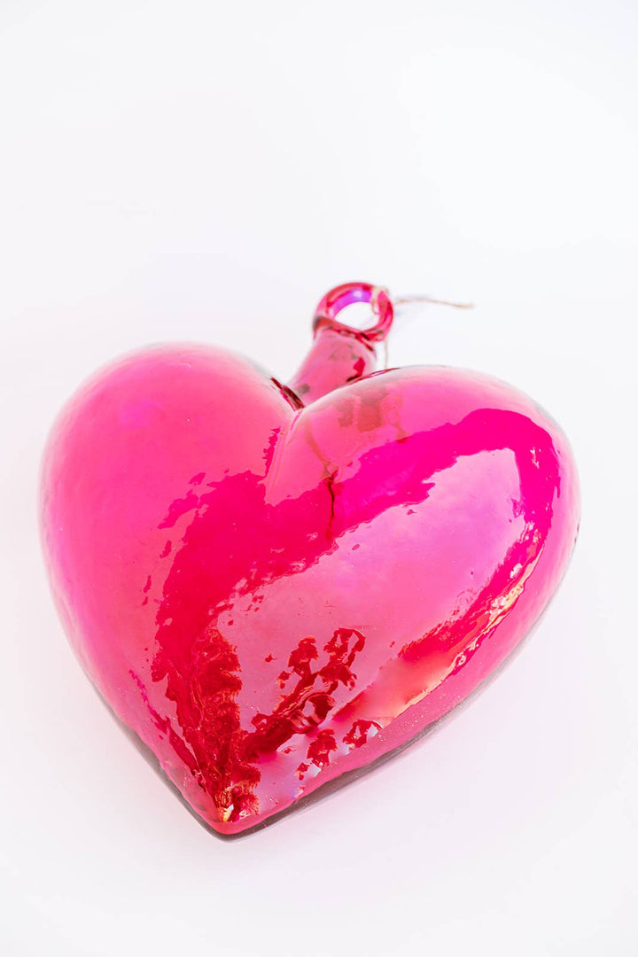 Casa Bella Vida - Blown Glass Heart - Pink - Small