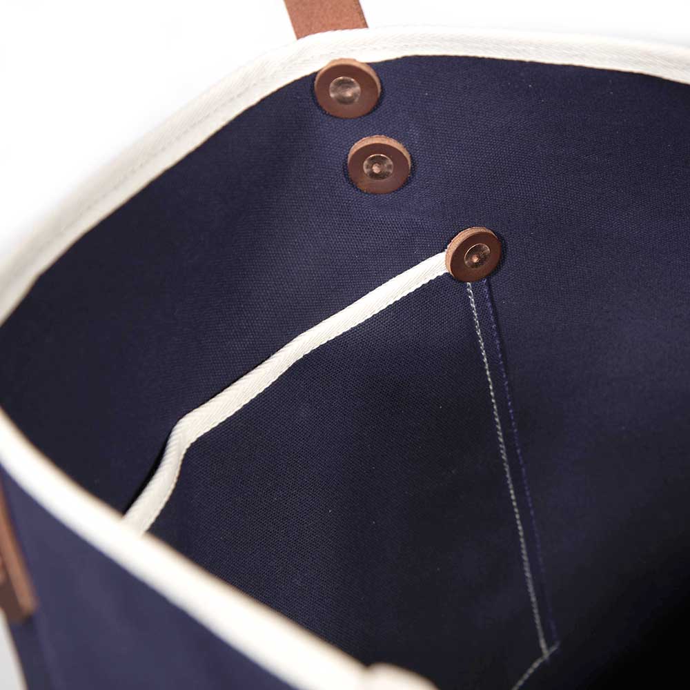 General Knot & Co. - True Navy Waxed Canvas All Day Tote