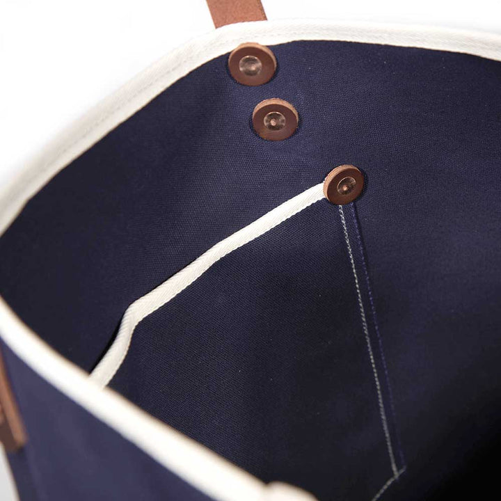 General Knot & Co. - True Navy Waxed Canvas All Day Tote