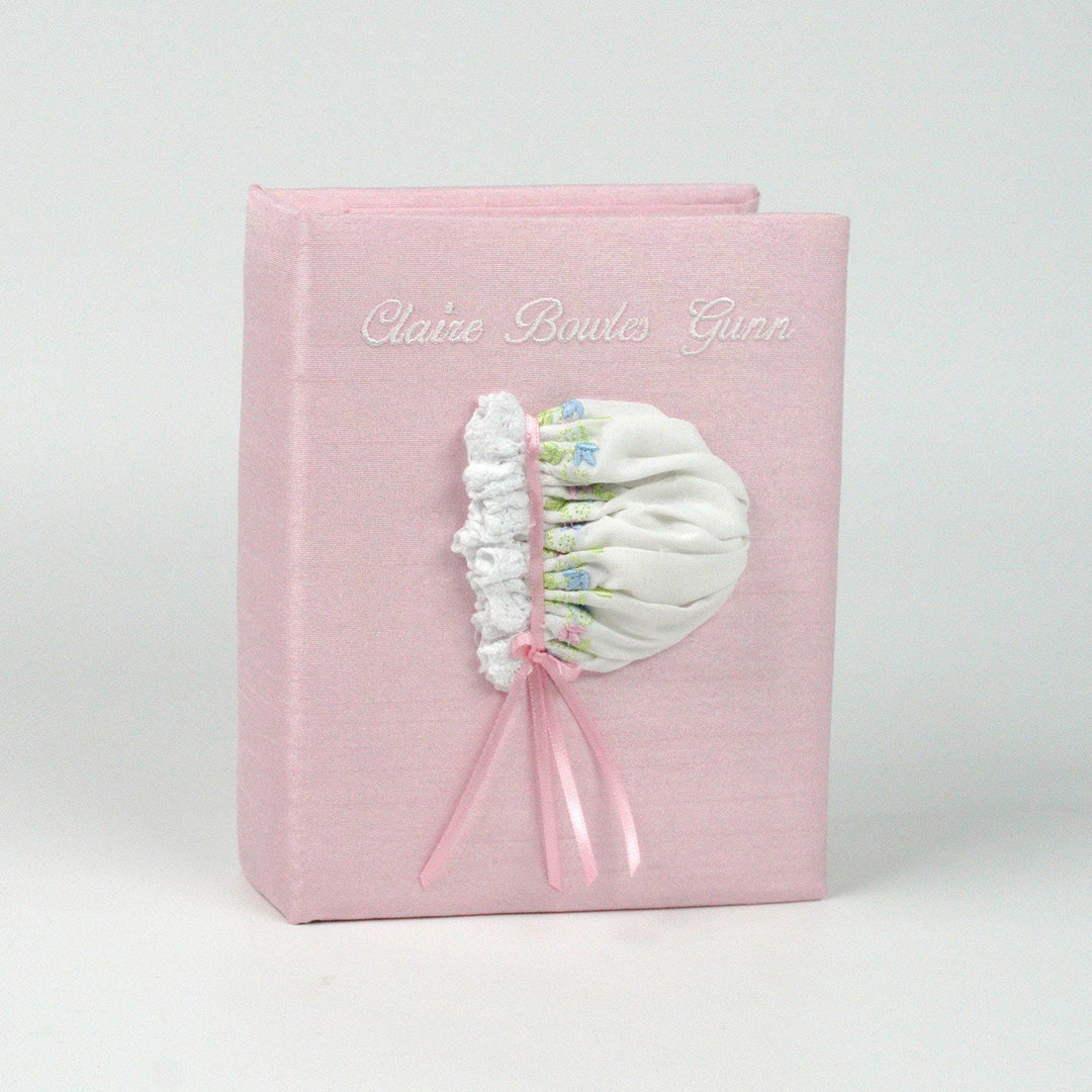 MARCELA - Small Photo Album-Swiss Batiste Dress Flowers on Shantung