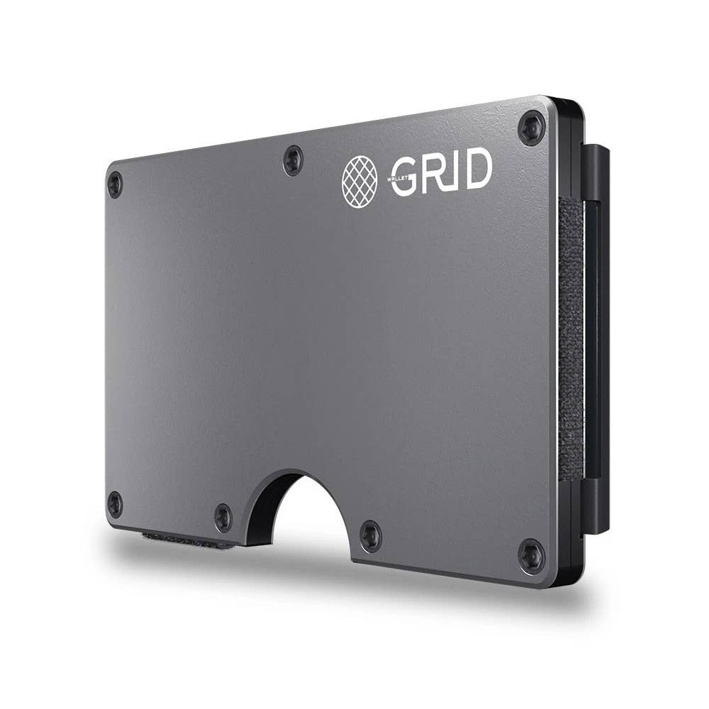 GRID Wallet - Grid Wallet // Titanium: Titanium / Titanium / 3.38"L x 2.12"W x 0.23"H