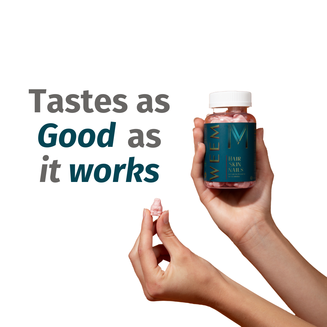 WEEM - Hair, Skin & Nails Gummies – Grow Thicker, Fuller Hair: 1 Month Supply