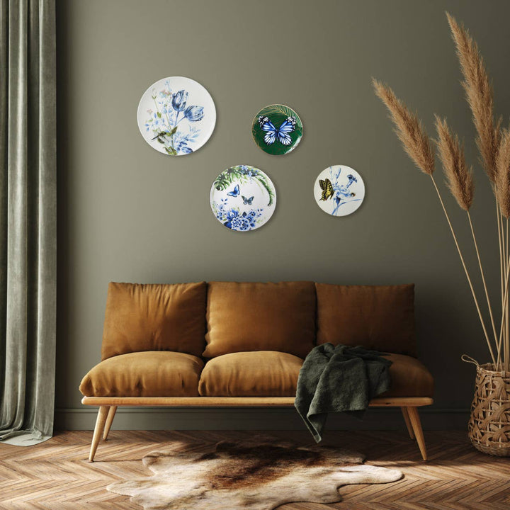 Heinen Delfts Blauw - Small butterfly flower plate