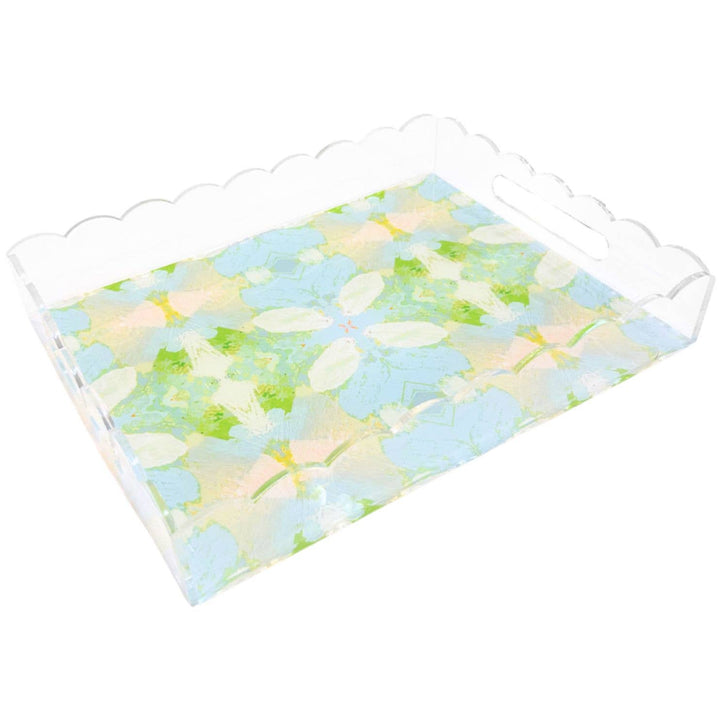 Laura Park Designs - Elephant Falls Scalloped Tray Large: Large
