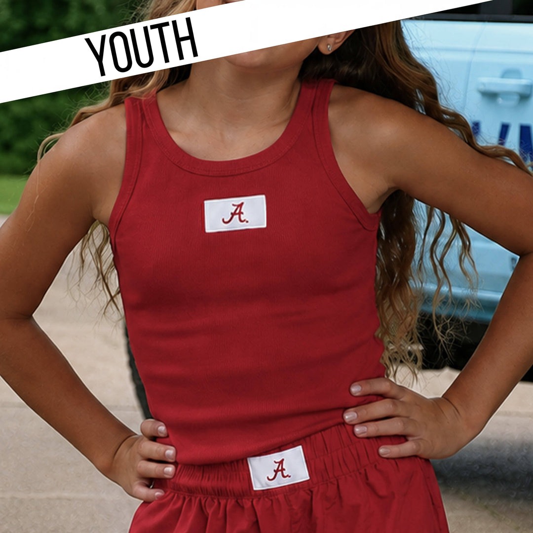 Girlie Girl Originals - KD-AL-OG-TANK YOUTH ALABAMA TANK - CRIMSON: CRIMSON / Youth Small
