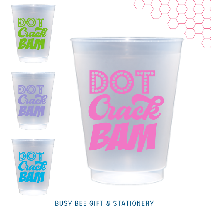 Busy Bee Gift & Stationery - Mahjong Dot Crack Bam Frost Flex 16 oz Cups