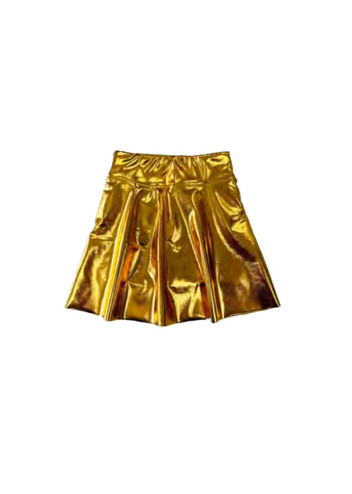 Mardi Gras Creations - Junior Metallic Skort - Gold: L/XL